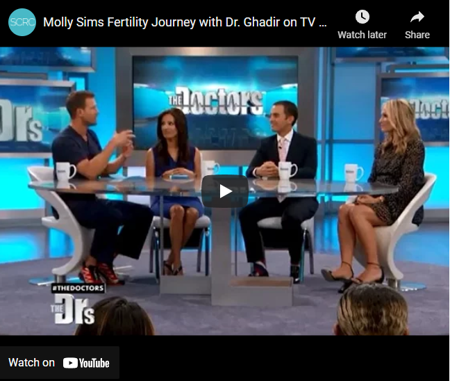 Molly Sims Fertility Journey with Dr. Ghadir on TV show The Doctors